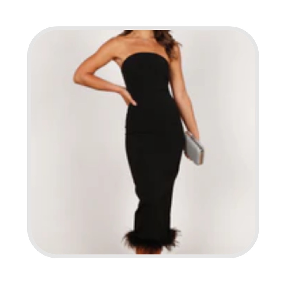 Petal & Pup Black Strapless Dress